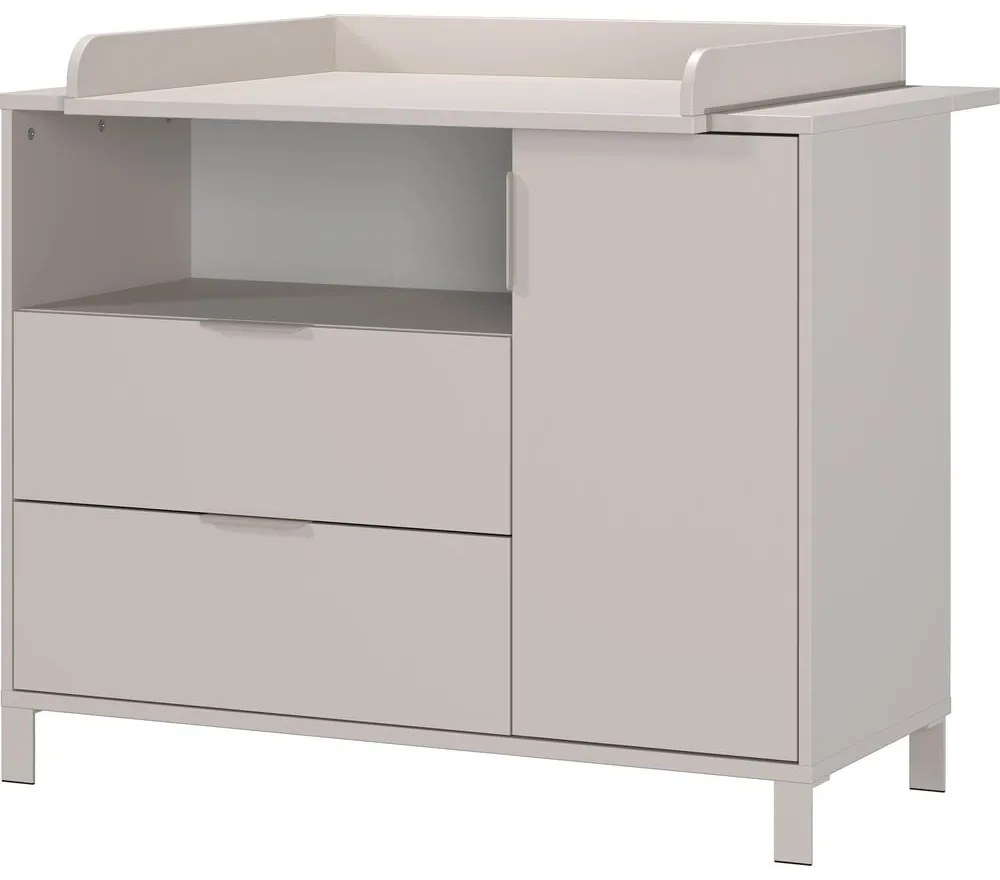Krémszínű gyerek komód pelenkázó feltéttel 115x102x77 cm Alkmaar – Germania