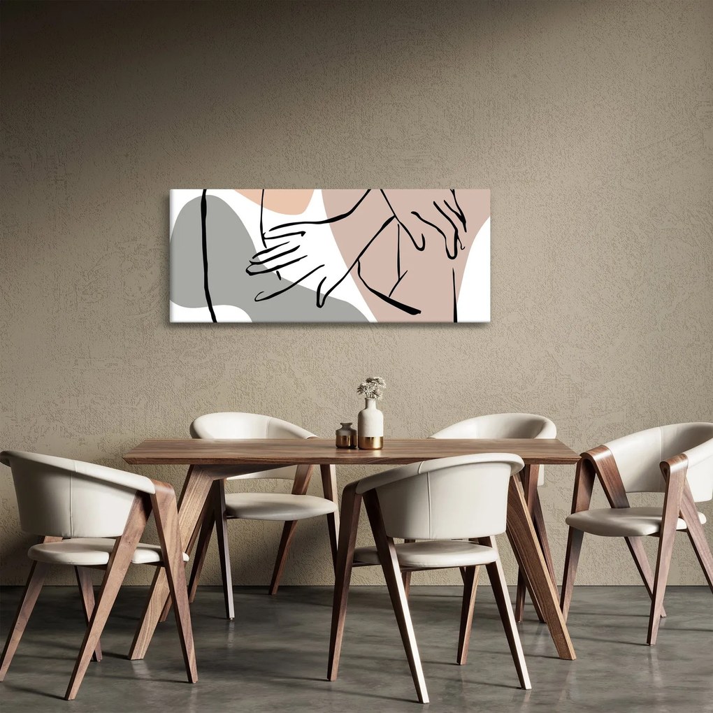 Kép - Női test vonal művészet N⁰2 (120x50 cm)