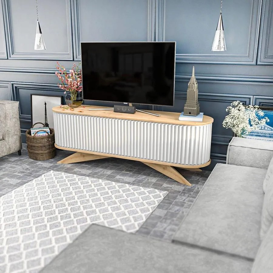 TV szekrény Stor - Sapphire, White