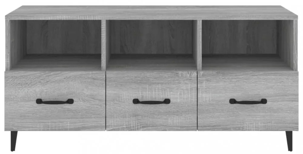 szürke sonoma színű szerelt fa TV-szekrény 102 x 35 x 50 cm