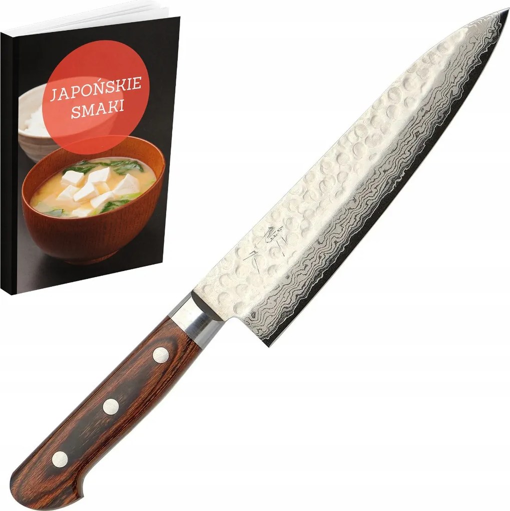 Takahisa Damascus Gyuto 18 cm japán séf kés damaszkuszi acél