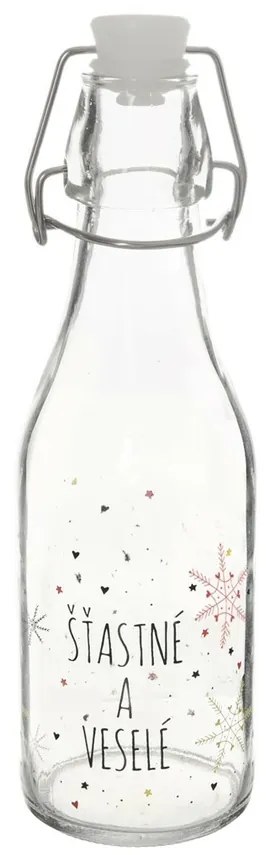 Orion Palack zárókapoccsal Vločka piros, 0,29 l, 290 ml