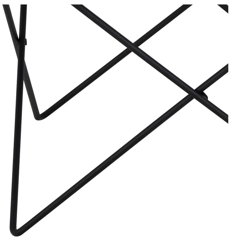 Fekete dohányzóasztal üveg asztallappal ø 80 cm Cuxton – Actona