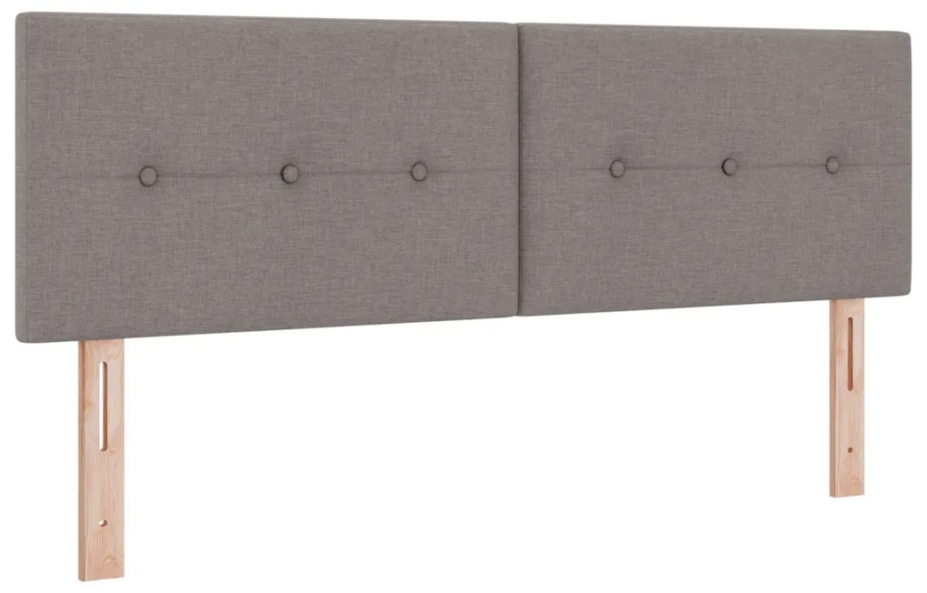 Boxspring ágy mattal, taupe színben, 140 x 200 cm, szövet