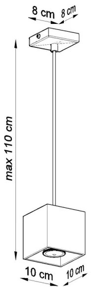 Csillár zsinóron QUAD 1 1xGU10/40W/230V fekete