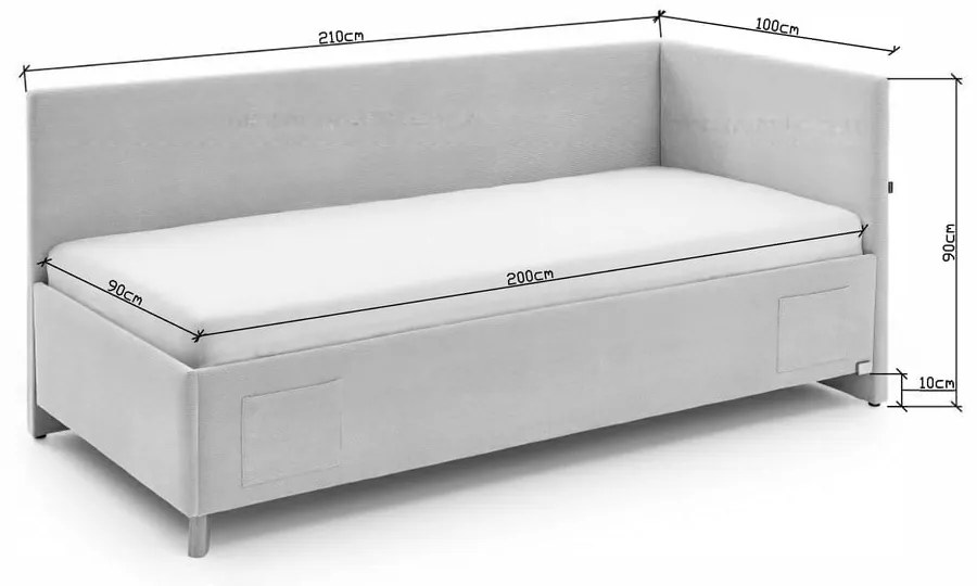 Bézs gyerekágy 90x200 cm Cool – Meise Möbel