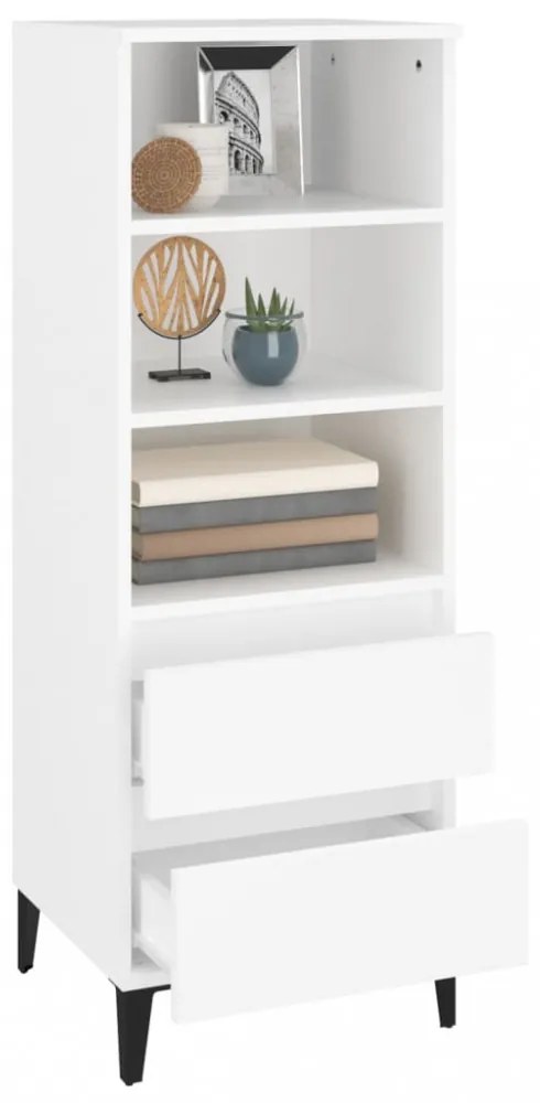 fehér szerelt fa magasszekrény 40 x 36 x 110 cm