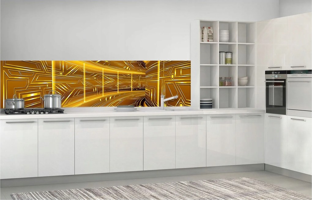 Flizelin fotótapéta Geometrikus fény alagút perspektíva 250x60 +ragasztó