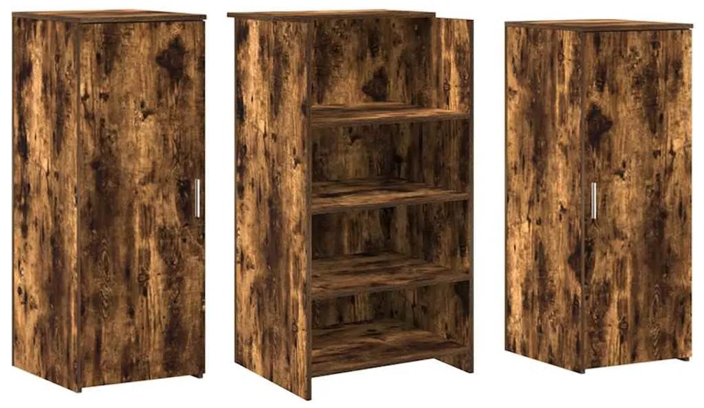 recepciós pult füstös tölgy 135x50x103,5 cm szerelt fa