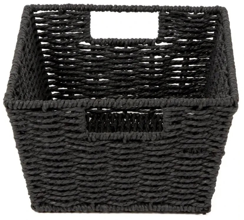 Compactor ETNA kézi kötésű kosár, 31 x 24 x 14 cm, fekete