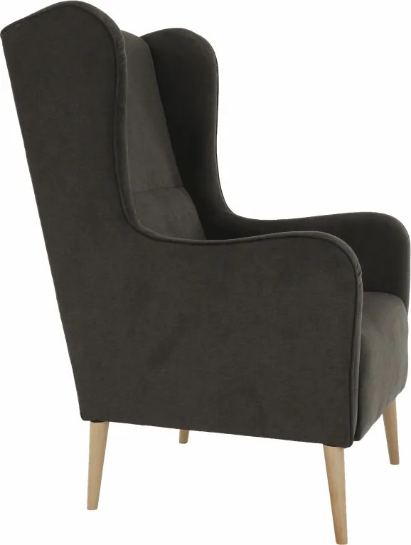 Kényelmes fotel, barna/bükk, BREDLY