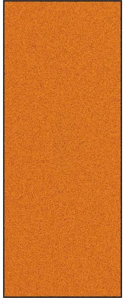 vidaXL Ajtószőnyeg Narancs és Fekete 120 x 300 cm Poliamid és PVC