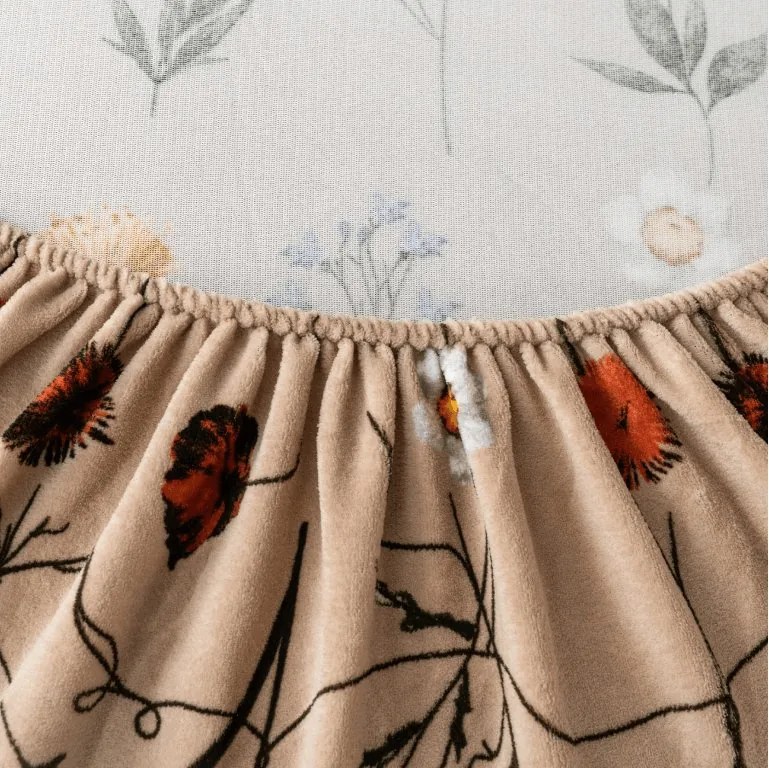 Mikroplüss lepedő HERBAR 90x200 cm bézs