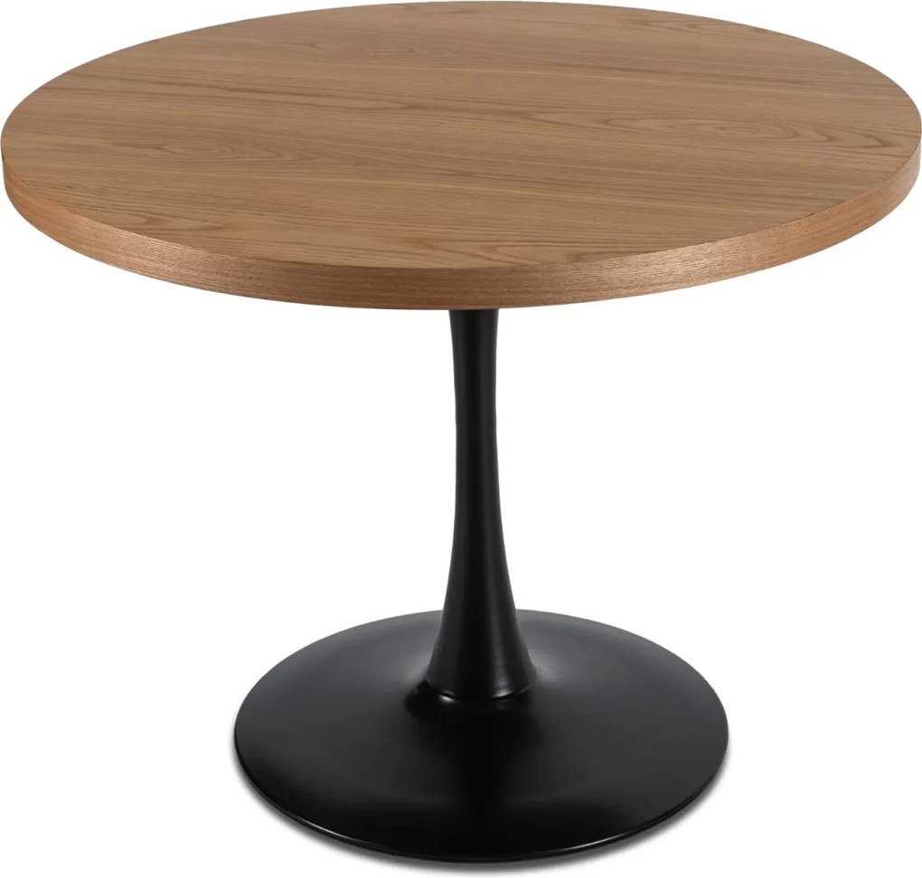 Étkezőasztal 100 cm méretben, arany tölgy/fekete színben LINO