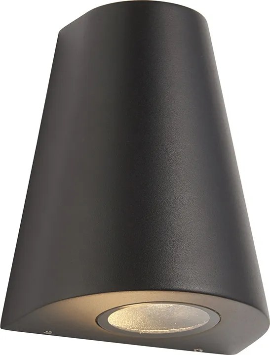 ENDON 96905 HELM Modern Kültéri Fali Lámpa Fekete, Átlátszó LED IP44