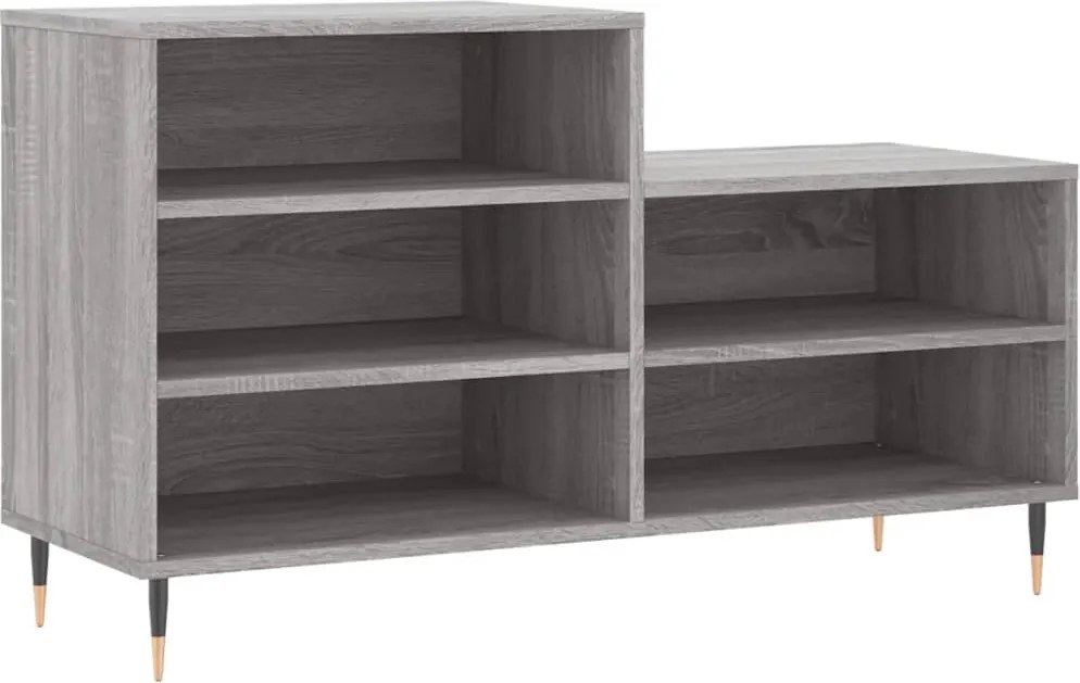vidaXL szürke sonoma színű szerelt fa cipősszekrény 102x36x60 cm