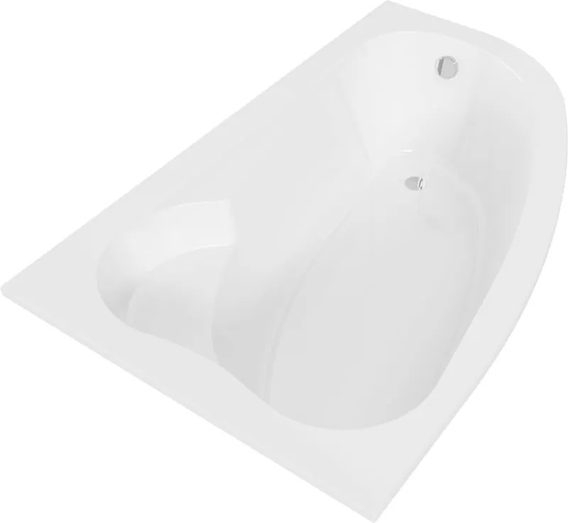 Mexen Westa sarok kád bal 160 x 100 cm, fehér - 560116010001