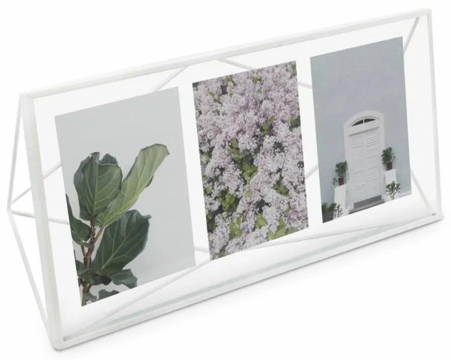 PRISMA Multi fehér fényképtartó képkeret, asztali és fali használatra