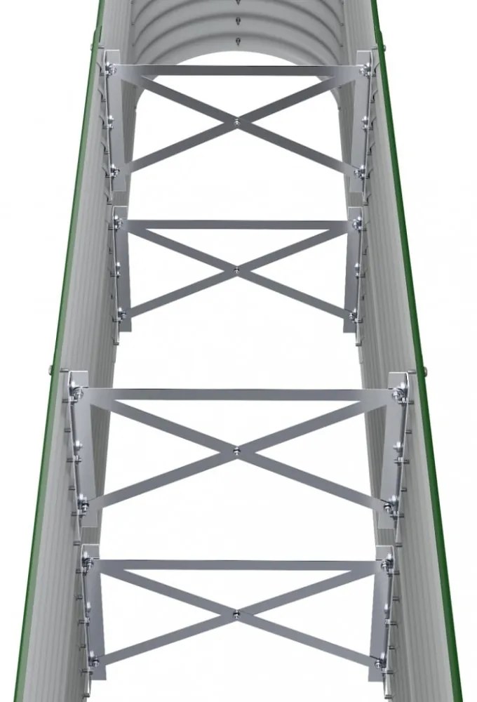 zöld horganyzott acél kerti magaságyás 152x40x68 cm