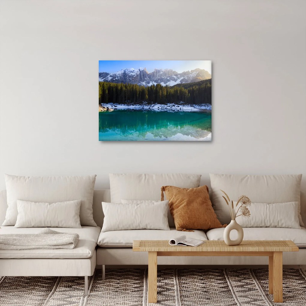 Kép - Karersee tó (70x50 cm)