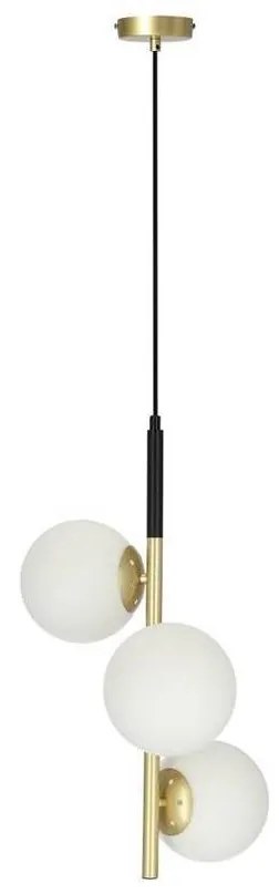 Csillár zsinóron DUO 3xE14/40W/230V arany/fekete