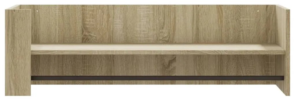 sonoma tölgy színű szerelt fa fali polc 100 x 35 x 30,5 cm