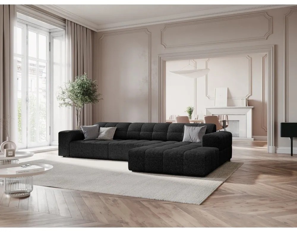 Antracitszürke sarokkanapé (jobb oldali) Chicago – Cosmopolitan Design