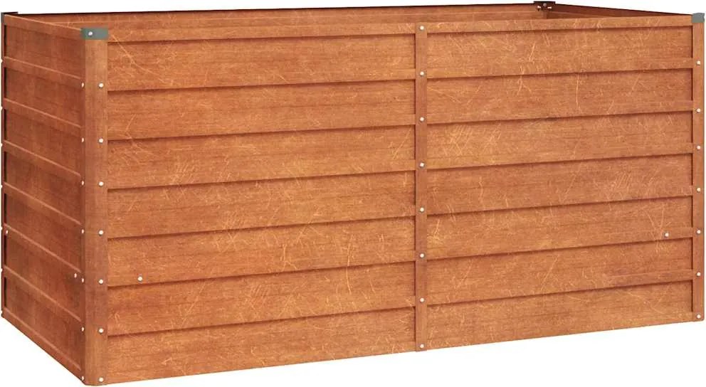 vidaXL rozsda színű színű corten acél kerti magaságyás 160x80x77 cm