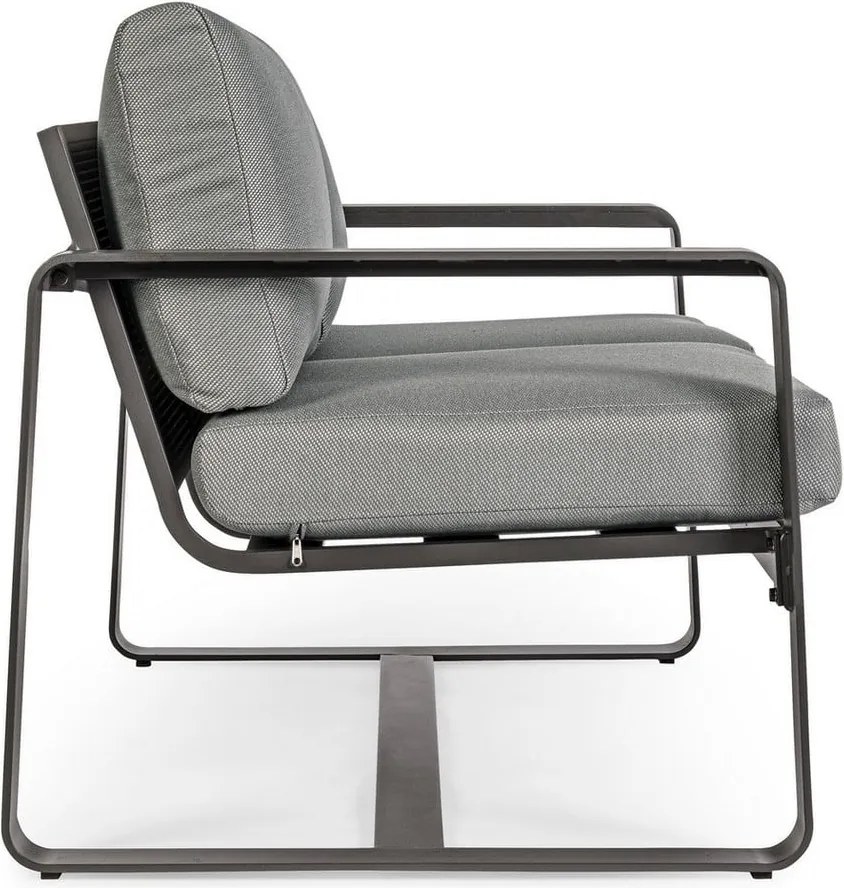 Szürke alumínium kerti kanapé Merrigan – Bizzotto