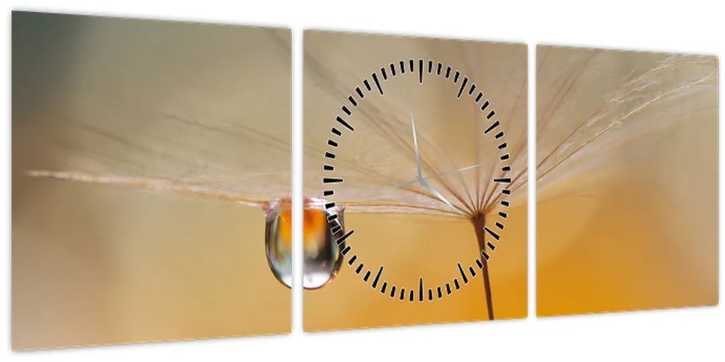 Kép - Makró virág (órával) (90x30 cm)