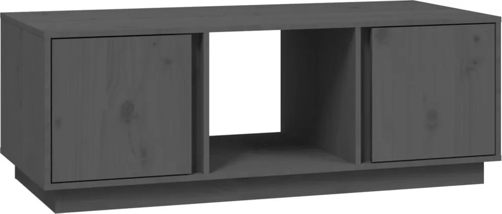 vidaXL szürke tömör fenyőfa dohányzóasztal 110x50x40 cm