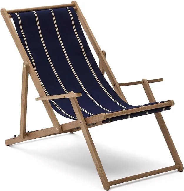 Kék tömörfa kerti napozóágy Vilara – Kave Home