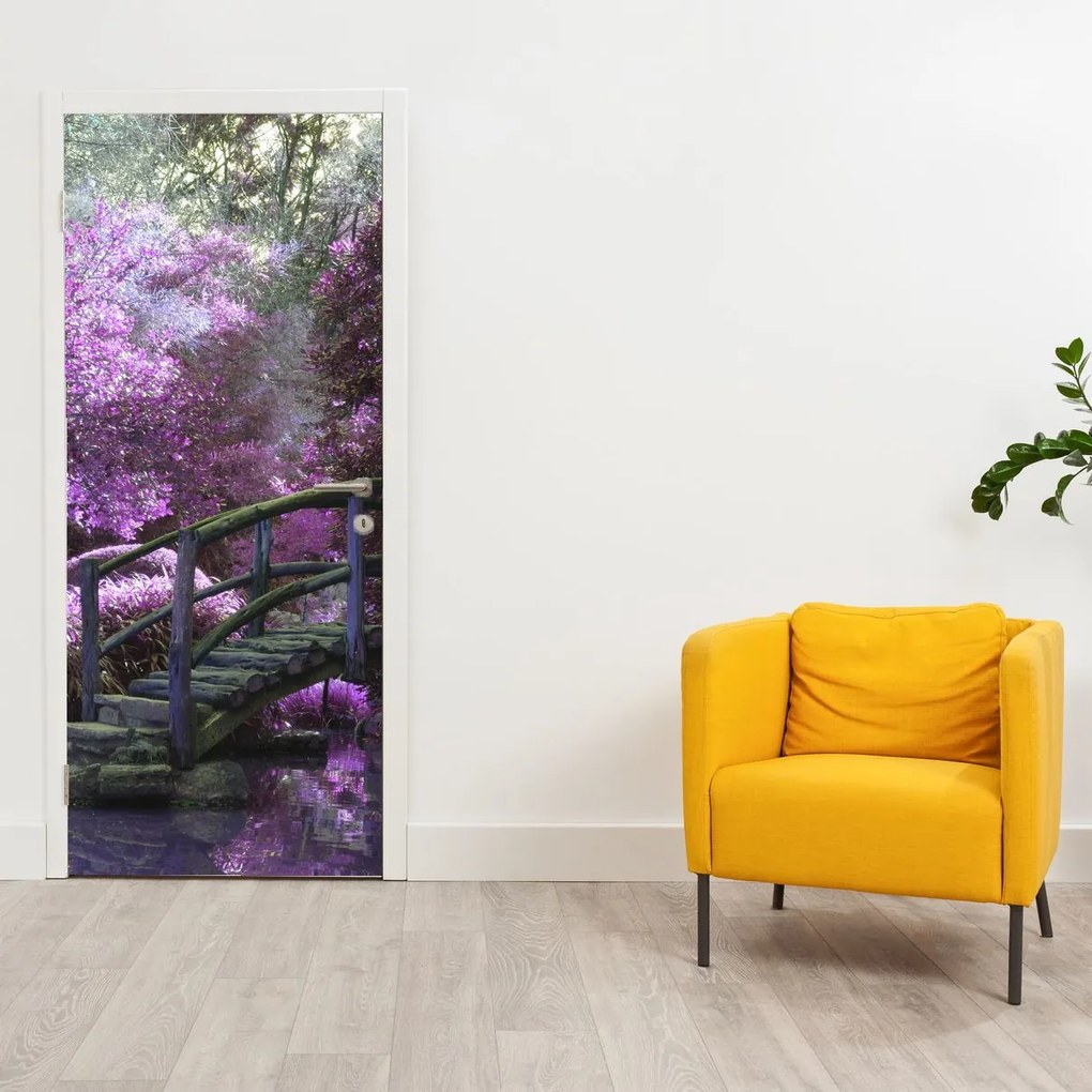 Fotótapéta ajtóra - Lila fák (95x205cm)