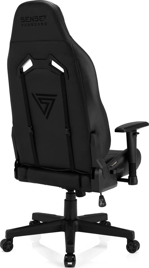 Gamer szék SENSE7 Vanguard- műbőr, fekete