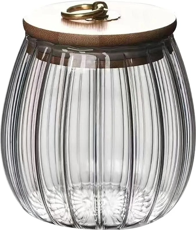 Üvegtartó RIBBE bambusz fedéllel 700 ml