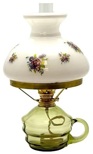 KLÁRA 34 cm-es petroleumlámpa, erdei zöld