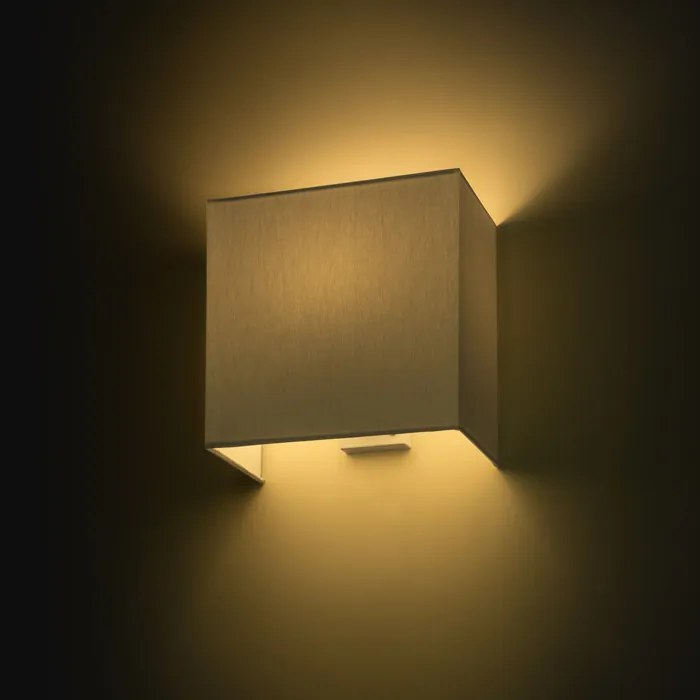 RENDL LOPE W 25/14 nástěnná Chintz světle šedá/bílé PVC 230V LED E27 15W