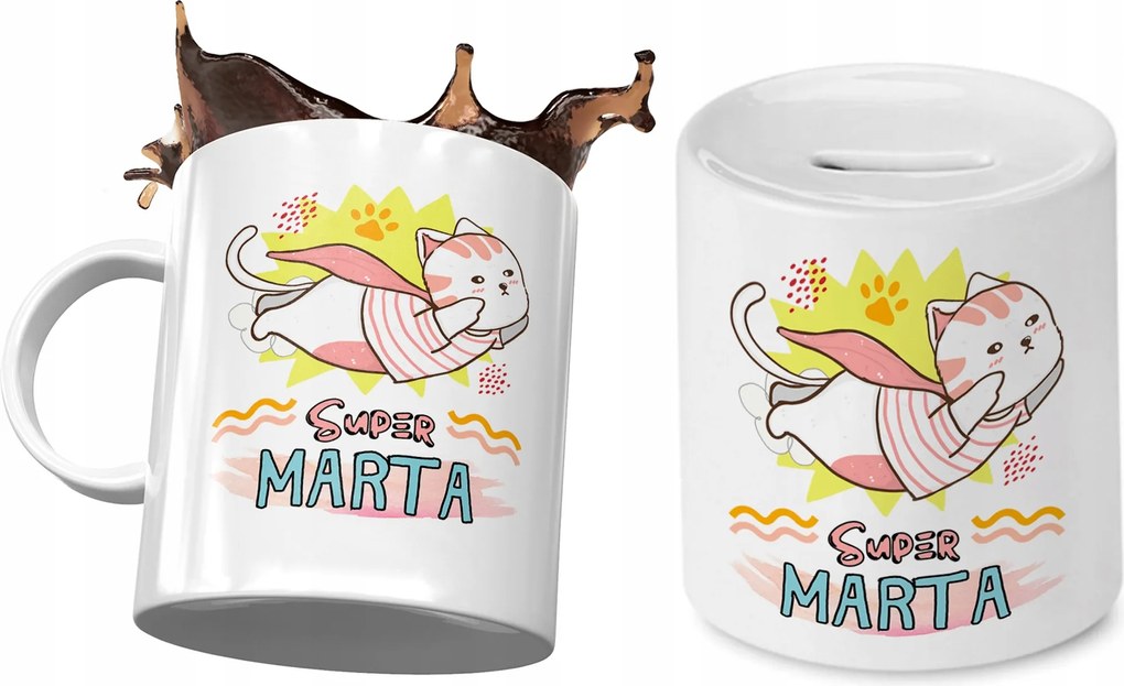 Márta Bögre Persely Szett Gyerekeknek Nyomtatott Fotóval