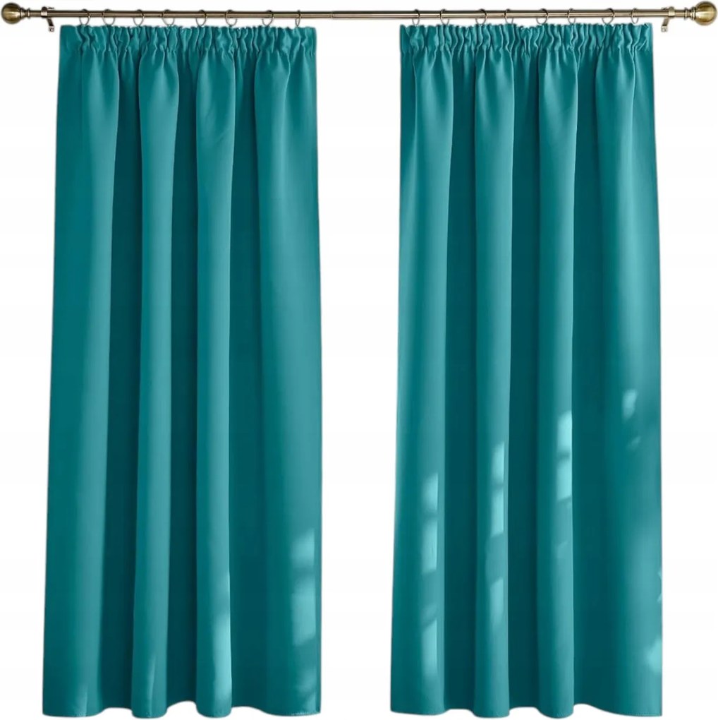 Pony Dance Sötétítő függöny türkizkék 2 db 175x140 cm thermo