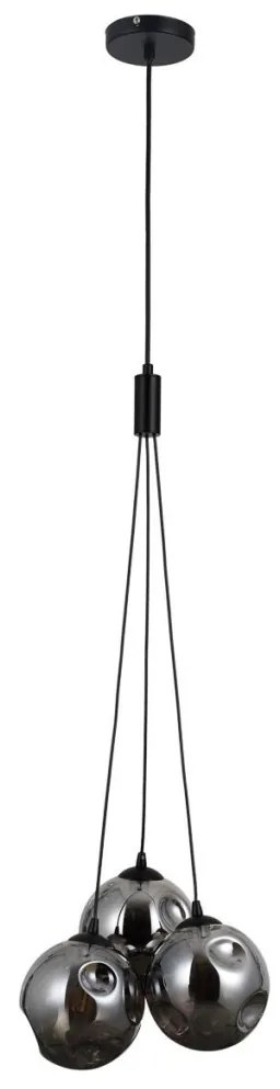 ITALUX PND-54456-3AHBSMG PERLOS Többágú Függesztett Lámpa Matt Fekete, Grafit G9 IP20