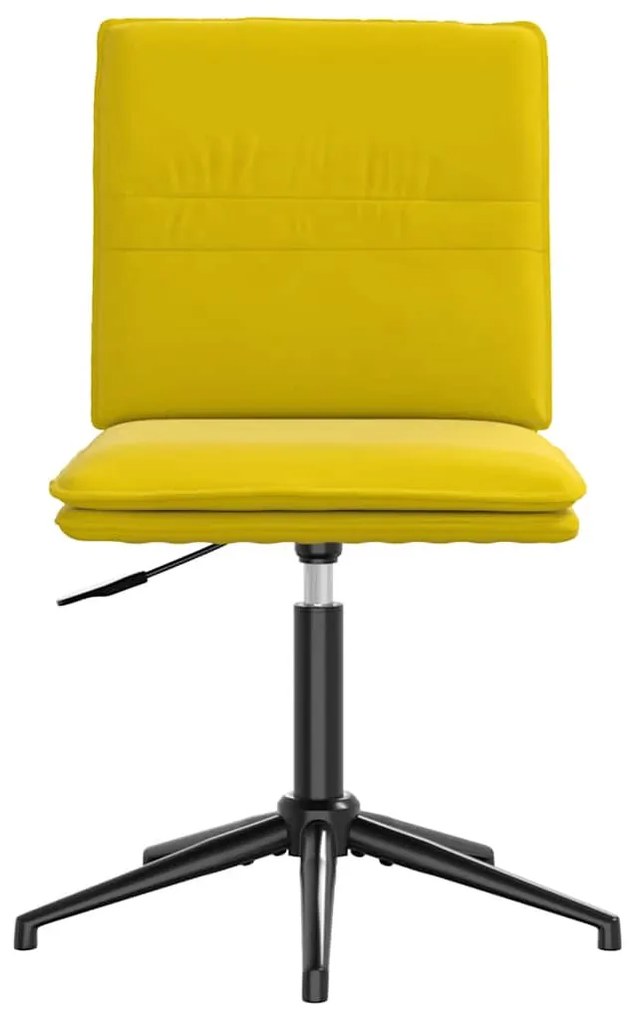 vidaXL 4 db sárga bársony étkezőszék