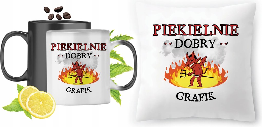 Grafika szett Mágikus bögre fényképes nyomott mintás párna