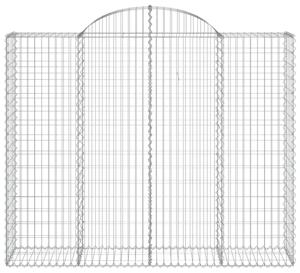 vidaXL 4 db íves horganyzott vas gabion kosár 200x50x160/180 cm