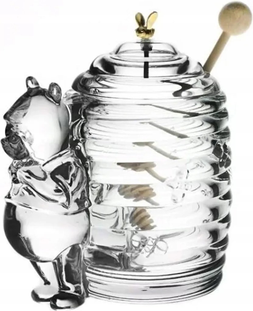 Méztároló doboz kaptár mackó bohemia kristály