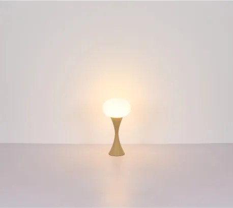 Globo 21027N Asztali lámpa, fém nikkel matt, fehér üveg, kábel PVC fekete, billenőkapcsoló a kábelen, ø: 180mm, M: 369mm, kábel hossza 1500mm, 1x E14 25W 230V izzó nélkül