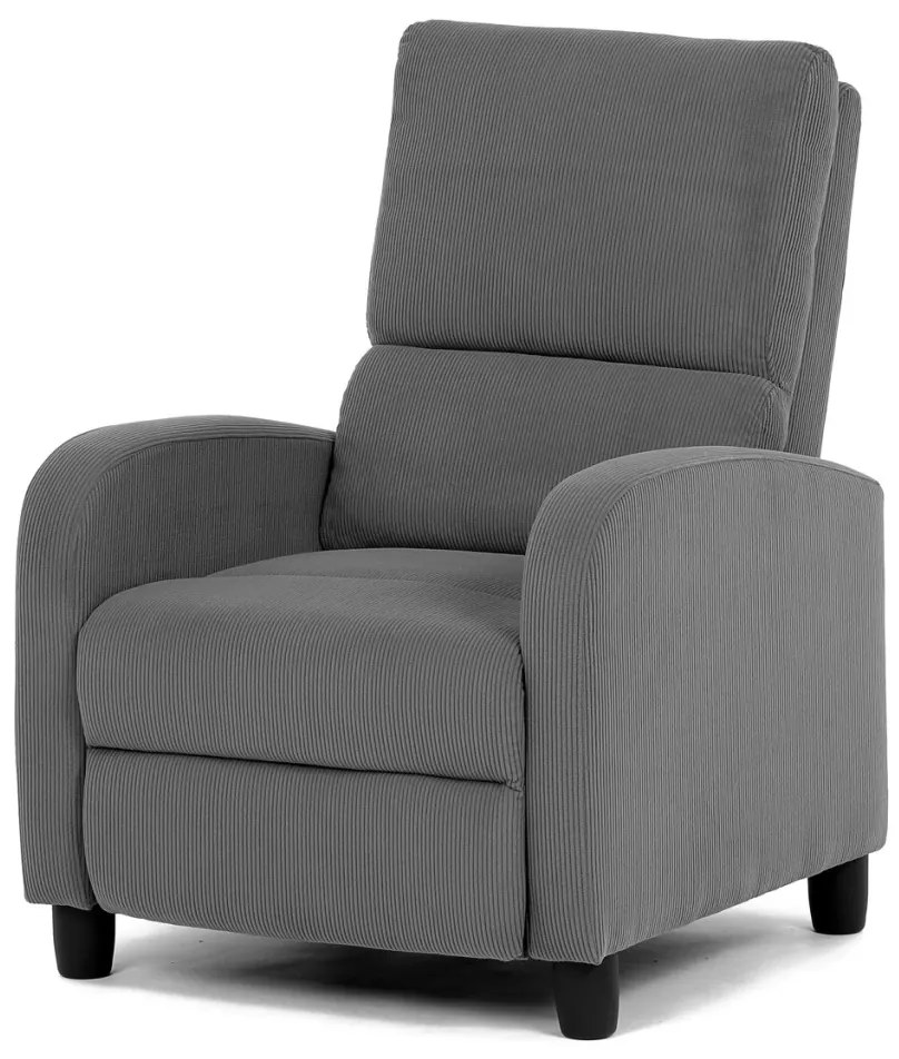 Fotoliu De Relaxare Și TV Culoare Gri,Material Catifea Matlasată, Reglabil Manual, Rabatalil, TV-4011