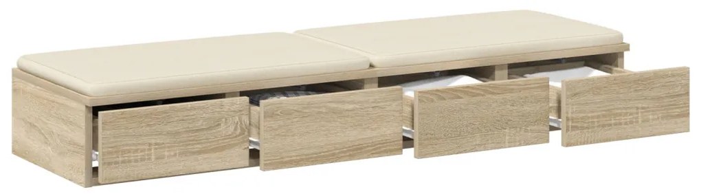 Ágyfiókok fiókkal sonoma tölgy 120 x 36.5 x 16.5 cm Faanyag