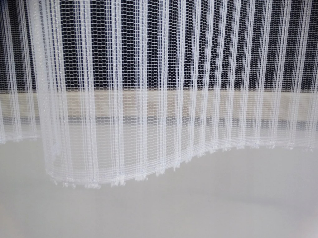 Mg Függöny Csíkos 35793 fehér 500x160cm Kész Bt M