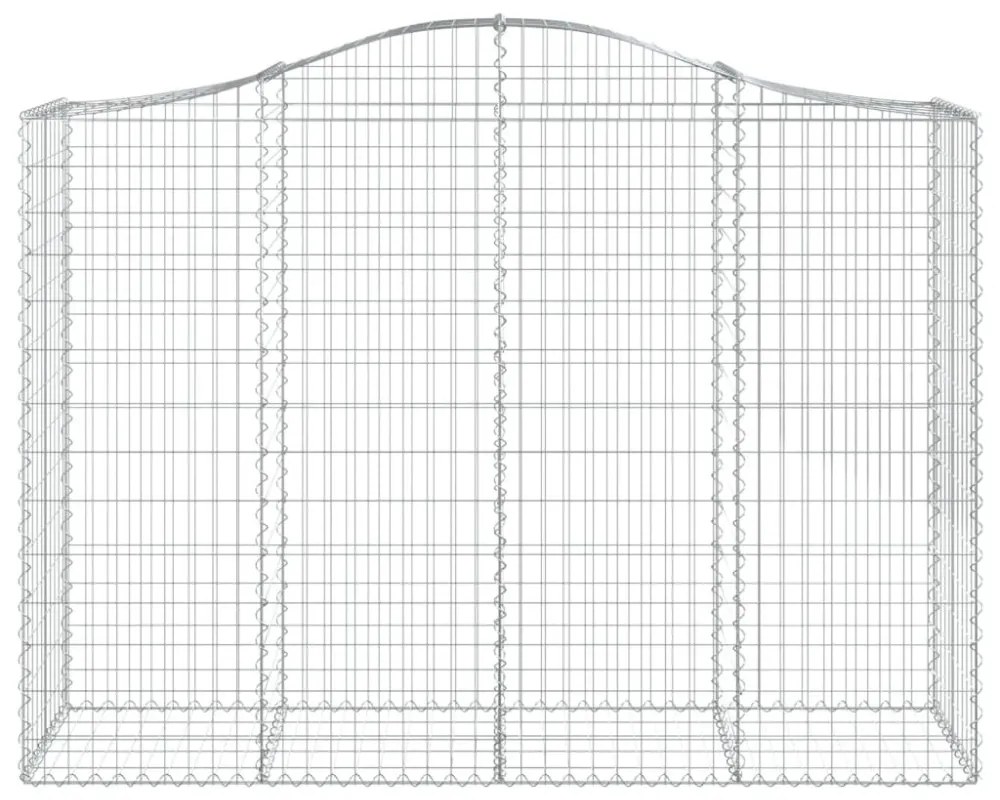 íves horganyzott vas gabion kosár 200x50x140/160 cm
