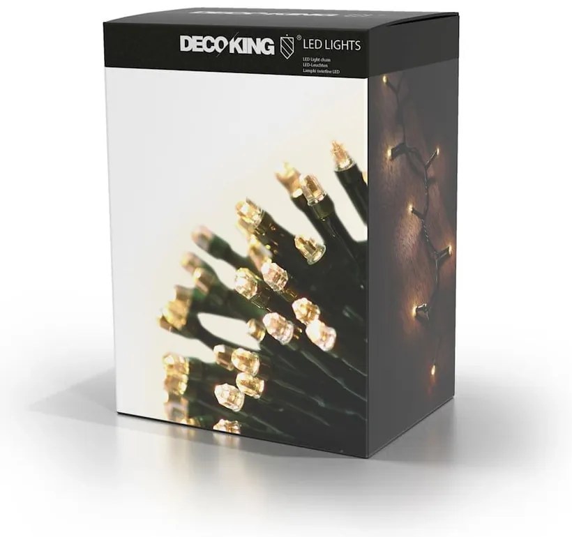 Basic zöld LED fényfüzér, 100 izzós, hosszúság 10,43 m - DecoKing